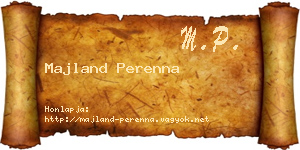 Majland Perenna névjegykártya